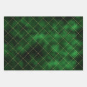 Feuille De Papier Cadeau Elégant Shamrock vert et or St Patrick's Day (Devant)