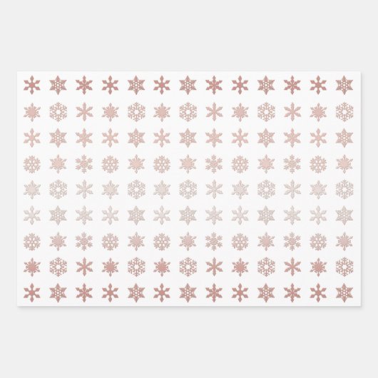 Feuille De Papier Cadeau Élégant Snowflakes à motif (Devant)