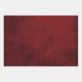 Feuille De Papier Cadeau Élégant Snowflakes Rouge Or Luxe (Devant)