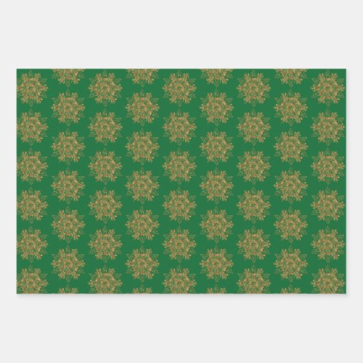 Feuille De Papier Cadeau Élégant Sparkling Golden Sparkling (Devant)