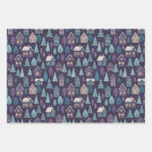 Feuille De Papier Cadeau Elegant Toile Christmas Winter Holiday Pattern (Devant 3)