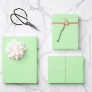 Feuille De Papier Cadeau Elégant vert pastel Minimaliste et chic
