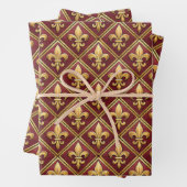 Feuille De Papier Cadeau Elegant Victorian tiled pattern  (En situation)