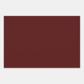 Feuille De Papier Cadeau Élégant vin de sang de boeuf solide plaine minimal (Devant 2)