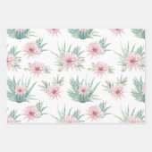 Feuille De Papier Cadeau Elégante aquarelle Boho Cactus & Succulents (Devant)