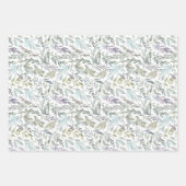 Feuille De Papier Cadeau Elégante aquarelle botanique (Devant)