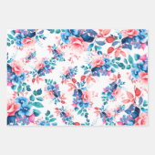 Feuille De Papier Cadeau Elégante aquarelle chic Floral 60e anniversaire (Devant 2)