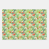 Feuille De Papier Cadeau Elégante aquarelle Fleur sauvage (Devant 3)