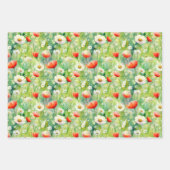 Feuille De Papier Cadeau Elégante aquarelle Fleur sauvage (Devant)