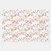 Feuille De Papier Cadeau Elégante aquarelle Joyeux Noël (Devant)