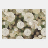 Feuille De Papier Cadeau Élégante collection À feuillage persistant ivoire  (Devant 2)