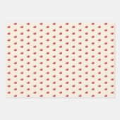 Feuille De Papier Cadeau Elégante Crème Noël Botanique Rouge (Devant 2)