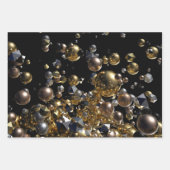 Feuille De Papier Cadeau Élégante explosion de géométrie Abstraite - Or et  (Devant 2)