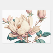 Feuille De Papier Cadeau Élégante fleur chic de Magnolia (Devant 2)