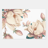 Feuille De Papier Cadeau Élégante fleur chic de Magnolia (Devant)