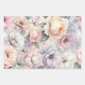 Feuille De Papier Cadeau Élégante floraison Rose (Devant)