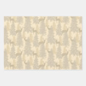 Feuille De Papier Cadeau Élégante forêt rustique de bois et cerfs (Devant 2)