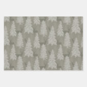 Feuille De Papier Cadeau Élégante forêt rustique de bois et cerfs (Devant 3)