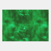 Feuille De Papier Cadeau Élégante huile verte (Devant 3)