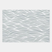 Feuille De Papier Cadeau Élégante Ondes d'eau minimale (Devant 3)