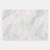 Feuille De Papier Cadeau Élégante Parties scintillant holographique Pastel (Devant 3)
