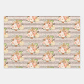 Feuille De Papier Cadeau Élégante Parties scintillant or Rose Citrouille d' (Devant 3)