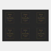 Feuille De Papier Cadeau Élégante Rose rouge - Mariage (Devant 3)