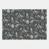 Feuille De Papier Cadeau Élégante Vacances Botaniques Pins d'Hiver (Devant 3)