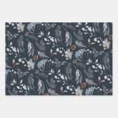 Feuille De Papier Cadeau Élégante Vacances Botaniques Pins d'Hiver (Devant 2)