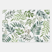 Feuille De Papier Cadeau Elégantes aquarelles florales  (Devant 3)