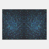 Feuille De Papier Cadeau Élégantes étoiles de luxe et éclaboussures (Devant 3)