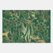 Feuille De Papier Cadeau Élégants flocons de neige en marbre doré moderne (Devant)