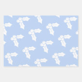 Feuille De Papier Cadeau Eléments de Noël en bleu Cobalt (Devant)