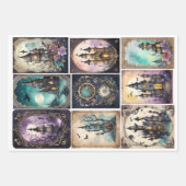 Feuille De Papier Cadeau Éléments décoratifs Steampunk pour découpage #1 (Devant 3)