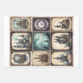 Feuille De Papier Cadeau Éléments décoratifs Steampunk pour découpage #1 (Devant 2)