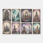 Feuille De Papier Cadeau Éléments décoratifs Steampunk pour découpage #1 (Devant)
