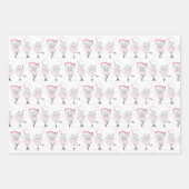 Feuille De Papier Cadeau Eléphant Ballerina Danse Anniversaire (Devant)