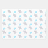 Feuille De Papier Cadeau Eléphant mignon avec ballon | Baby Boy (Devant)