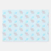 Feuille De Papier Cadeau Eléphant mignon avec ballon | Baby Boy (Devant 2)