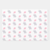 Feuille De Papier Cadeau Eléphant mignon fille Baby shower (Devant)