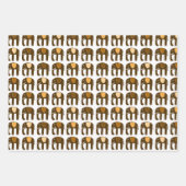Feuille De Papier Cadeau Elephant Motif mignon Terre simple cadeau Brown (Devant 2)
