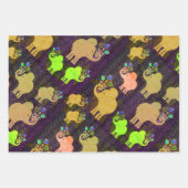 Feuille De Papier Cadeau Eléphants agités (Devant 3)