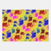 Feuille De Papier Cadeau Eléphants agités (Devant 2)