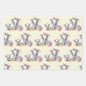 Feuille De Papier Cadeau Eléphants et ours pour Noël (Devant 2)