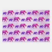 Feuille De Papier Cadeau Eléphants Ombre (Devant 3)