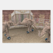 Feuille De Papier Cadeau Eléphants roulants (Devant 2)