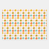 Feuille De Papier Cadeau Eléphants Whimsical Fleurs Flush Mint Printemps (Devant 3)