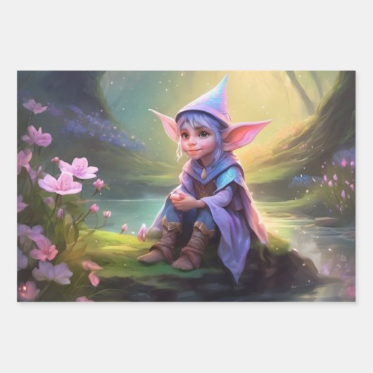 Feuille De Papier Cadeau Elf (Devant 2)