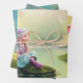 Feuille De Papier Cadeau Elf (En situation)