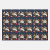 Feuille De Papier Cadeau Elf Christmas Tea Party Enfants (Devant 3)